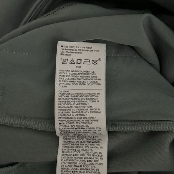 Athleta Pants Women 2 Petite Gray Sage Green‎ Eastbound Straight Pant Athleisure - Picture 9 of 10